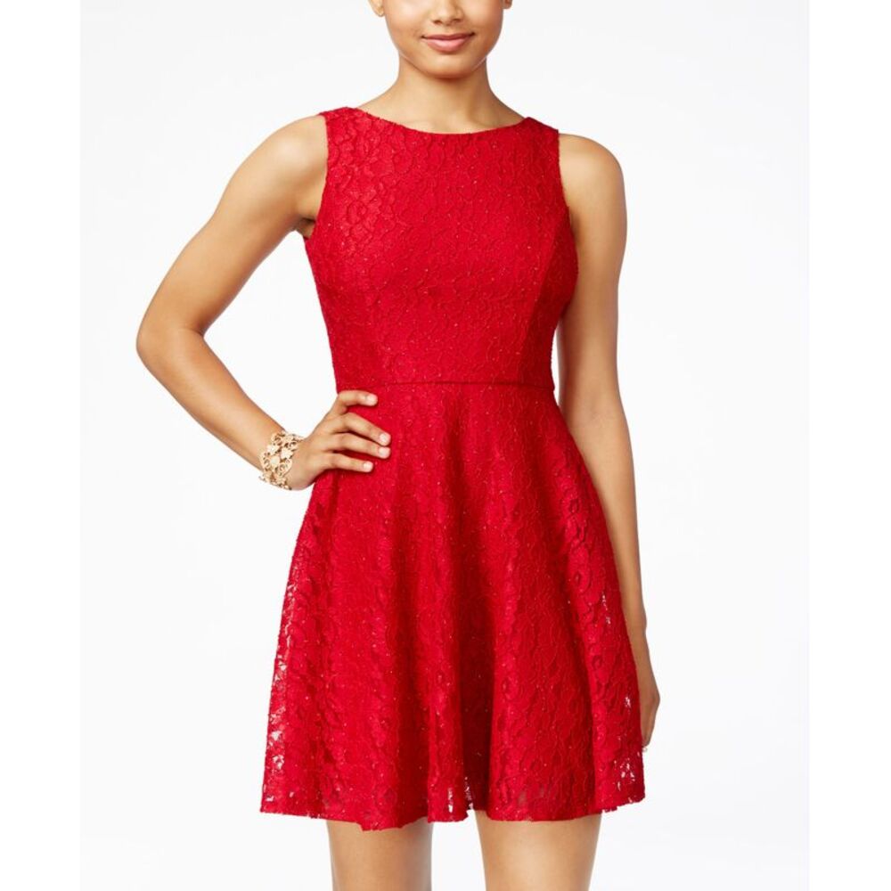 Speechless Juniors Glittered Lace Dress